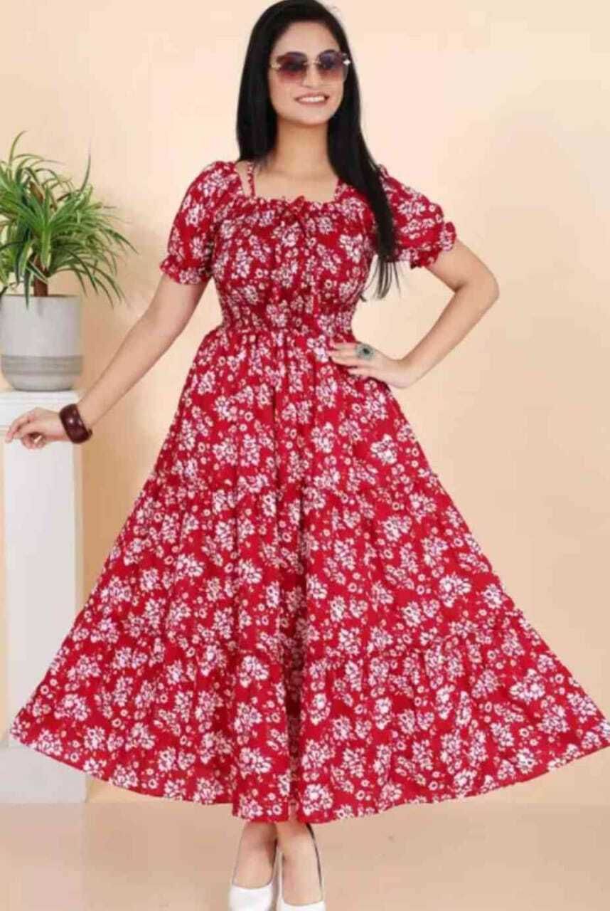 Women Maxi Red Full Length Dress-image-44
