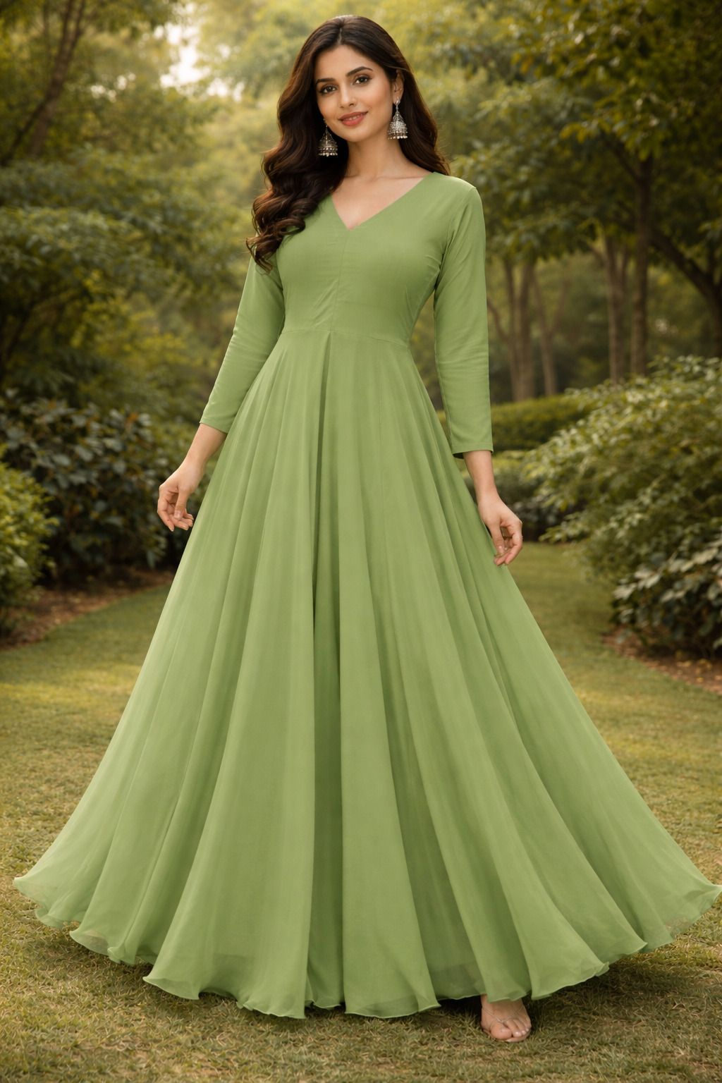 Women Gown Pink Maxi/Full Length Dress-image-18