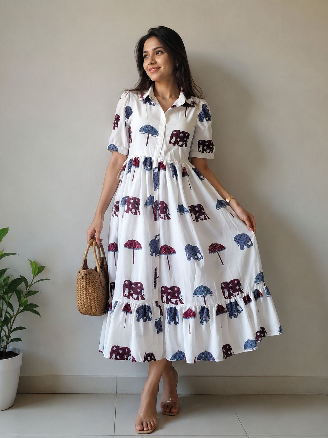Women Shirt Multicolor Maxi/Full Length Dress-image-33