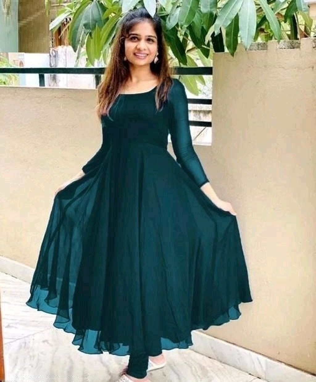 Women Maxi Dark Blue Full Length Dress-image-18