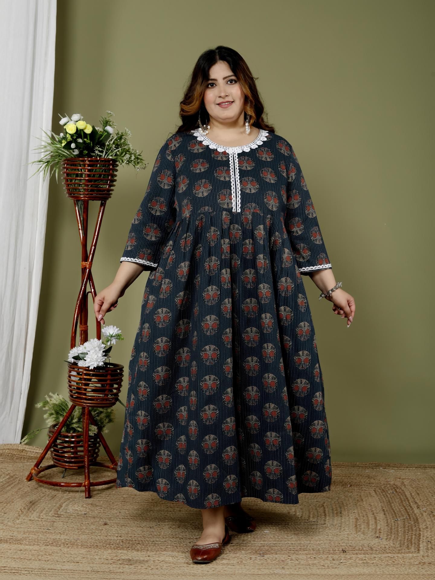 Women Gown Blue Maxi/Full Length Dress-image-44