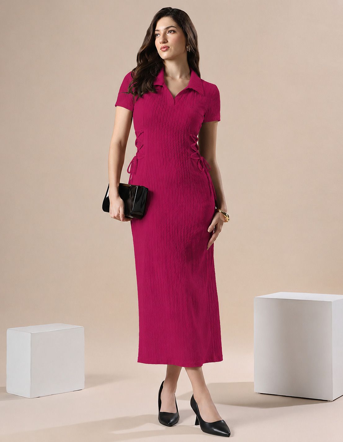 deklook Women Fit and Flare Red Maxi/Full Length Dress-picture-43
