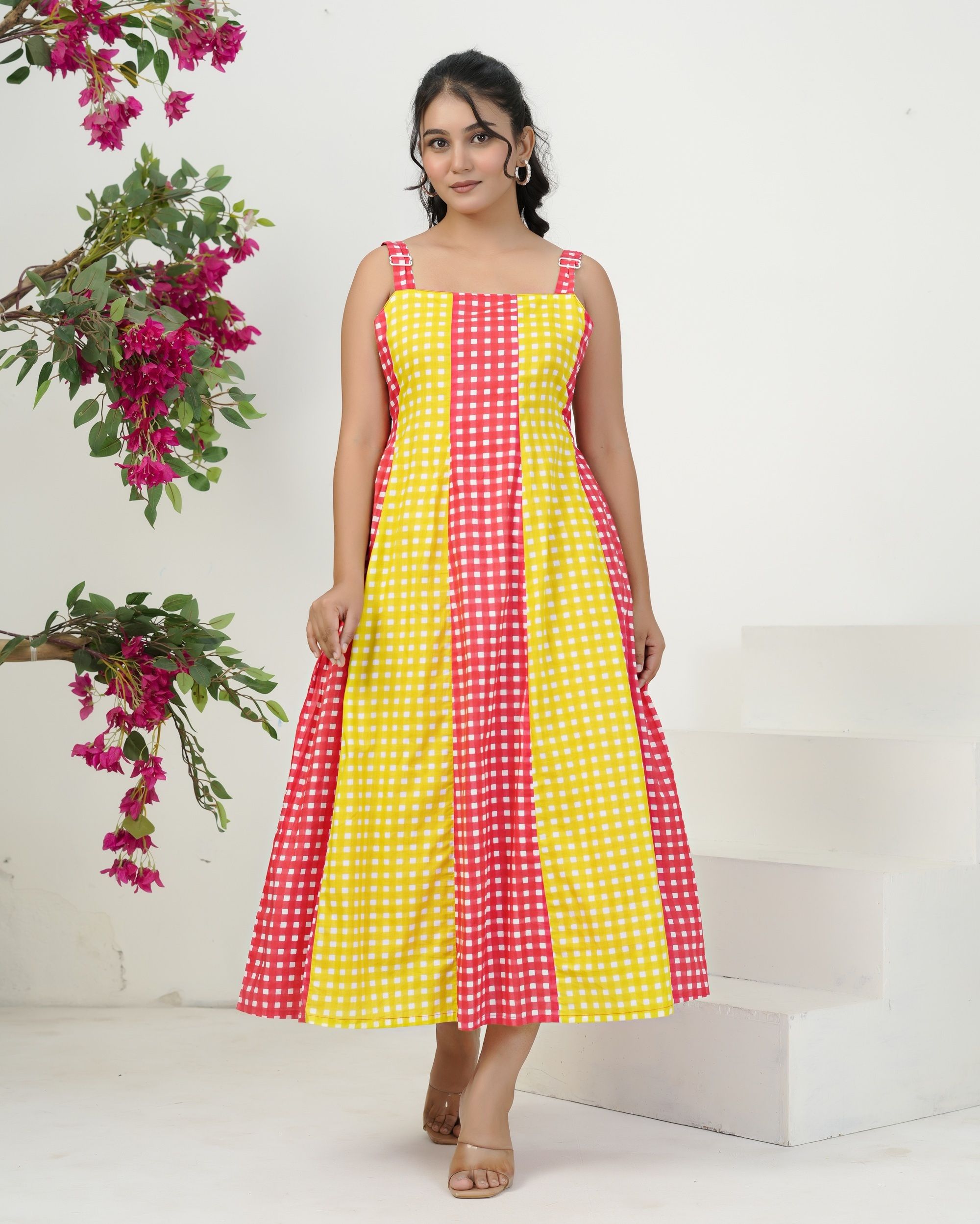 doria lifestyle Women Fit and Flare Red Midi/Calf Length Dress-picture-38