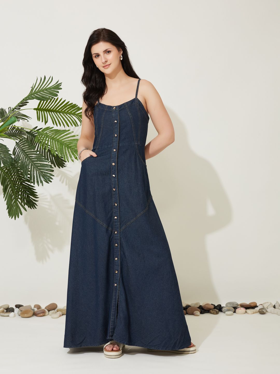 j turritopsis Women A-line Dark Blue Maxi/Full Length Dress-picture-26