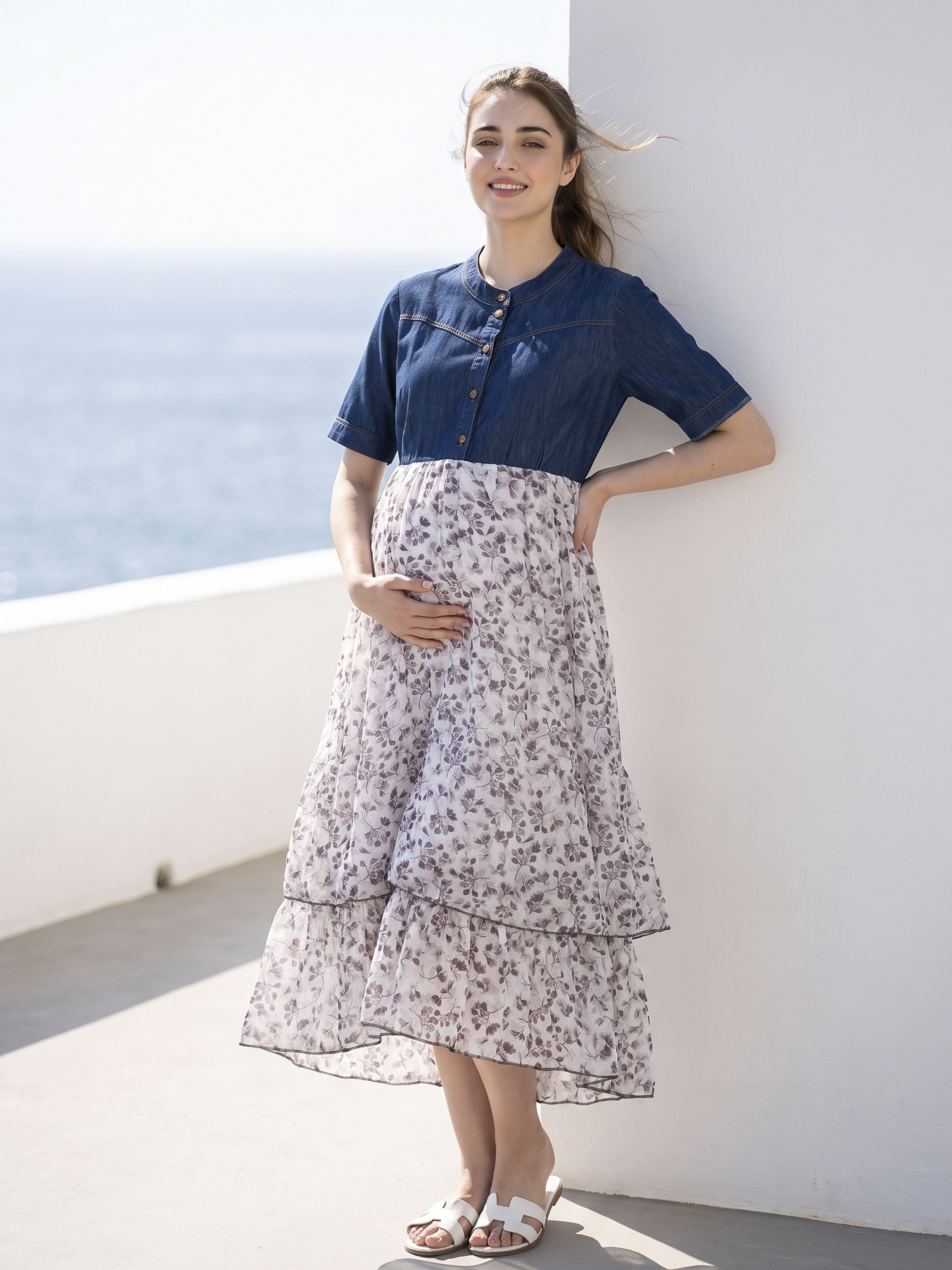 Women Fit and Flare Grey Ankle Length Dress-image-16
