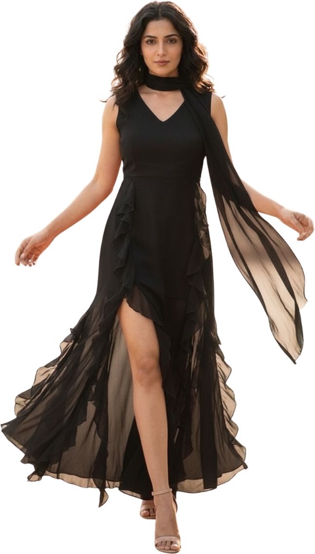 athena Women Bodycon Black Maxi/Full Length Dress-picture-35