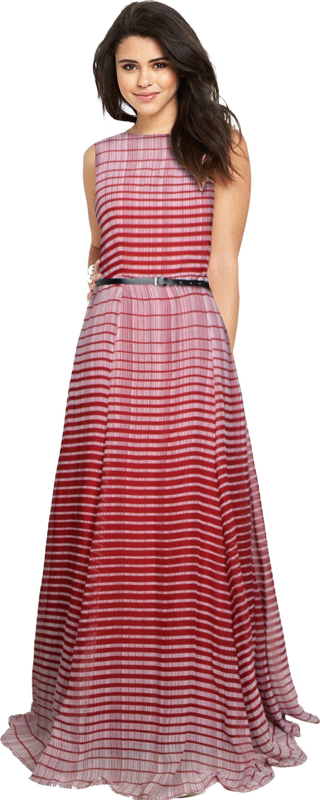 dream beauty fashion Women Gown Maroon Maxi/Full Length Dress-picture-10