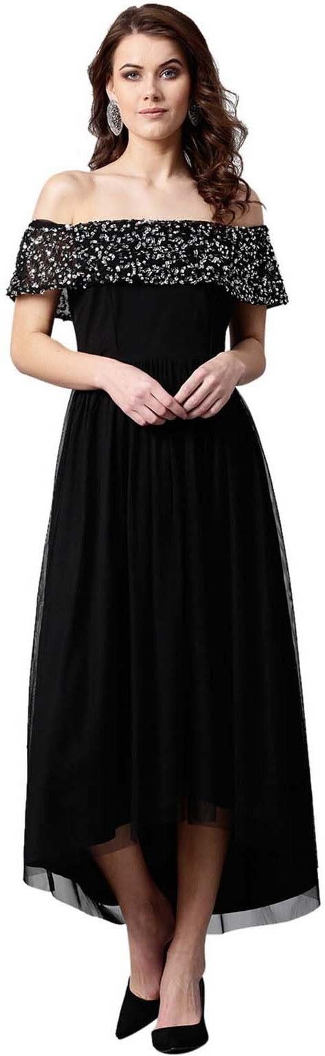 street9 Women High Low Black Midi/Calf Length Dress-picture-12