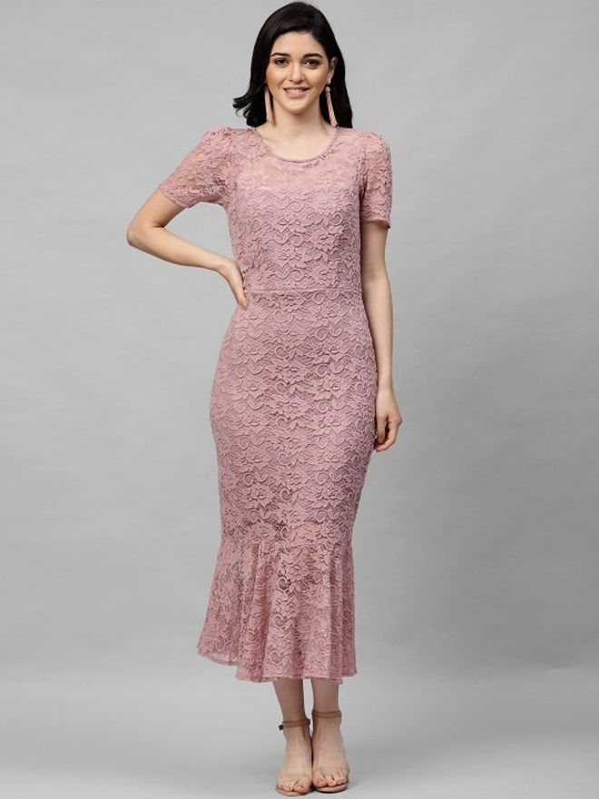 Women Sheath Pink Maxi/Full Length Dress-image-32