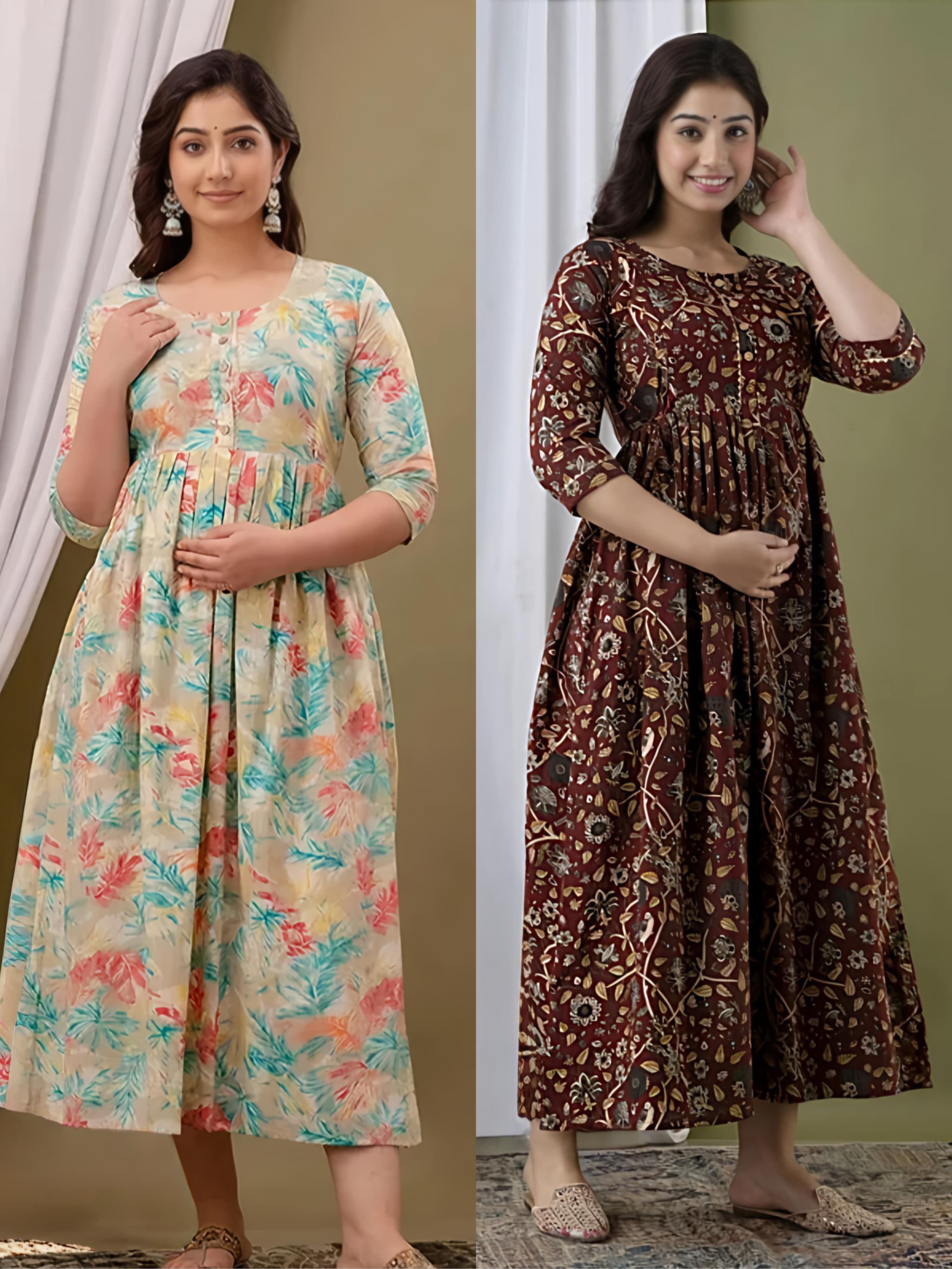 sindoor Women Gathered Multicolor Knee Length Dress-picture-36