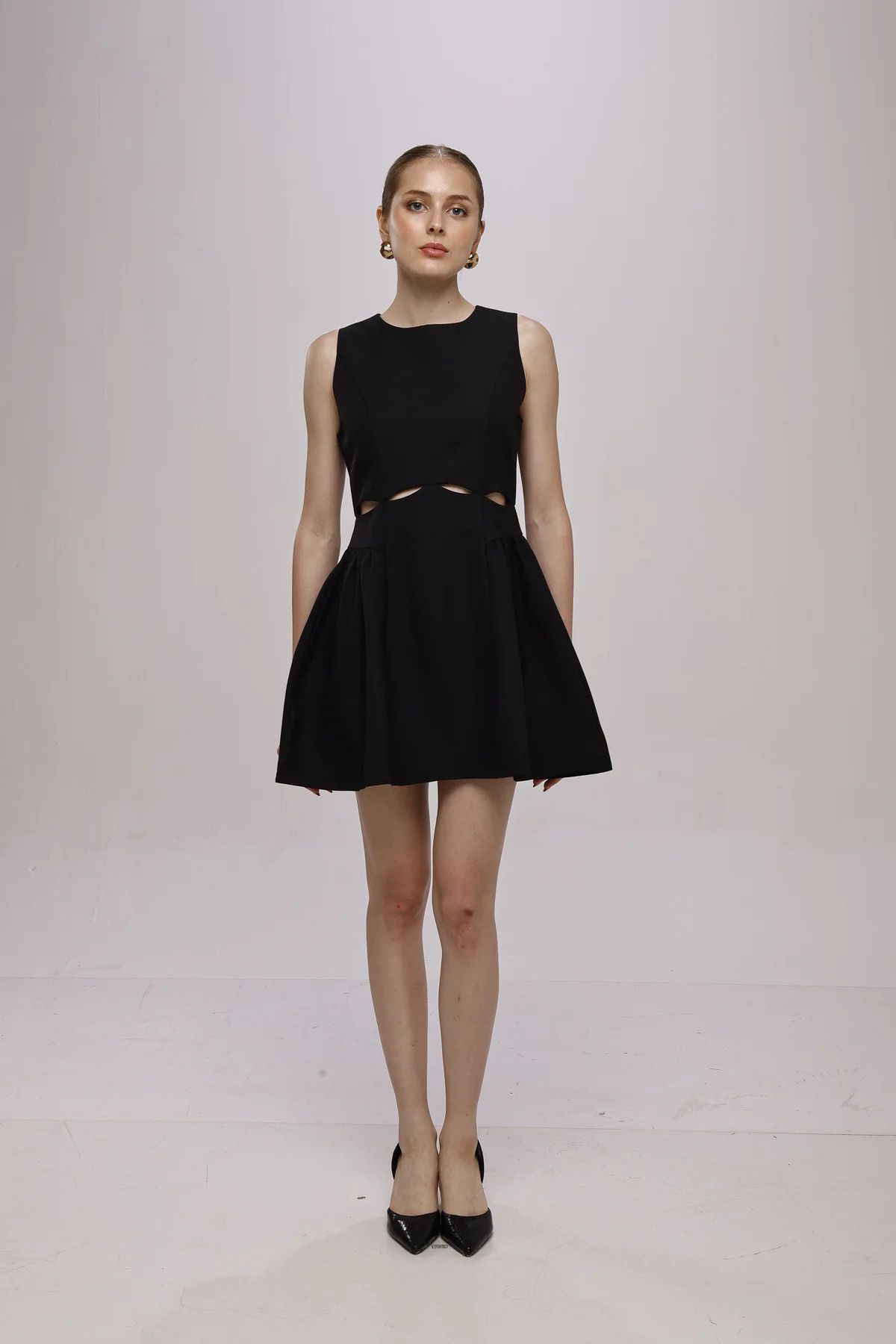 Women Bodycon Black Knee Length Dress-image-33