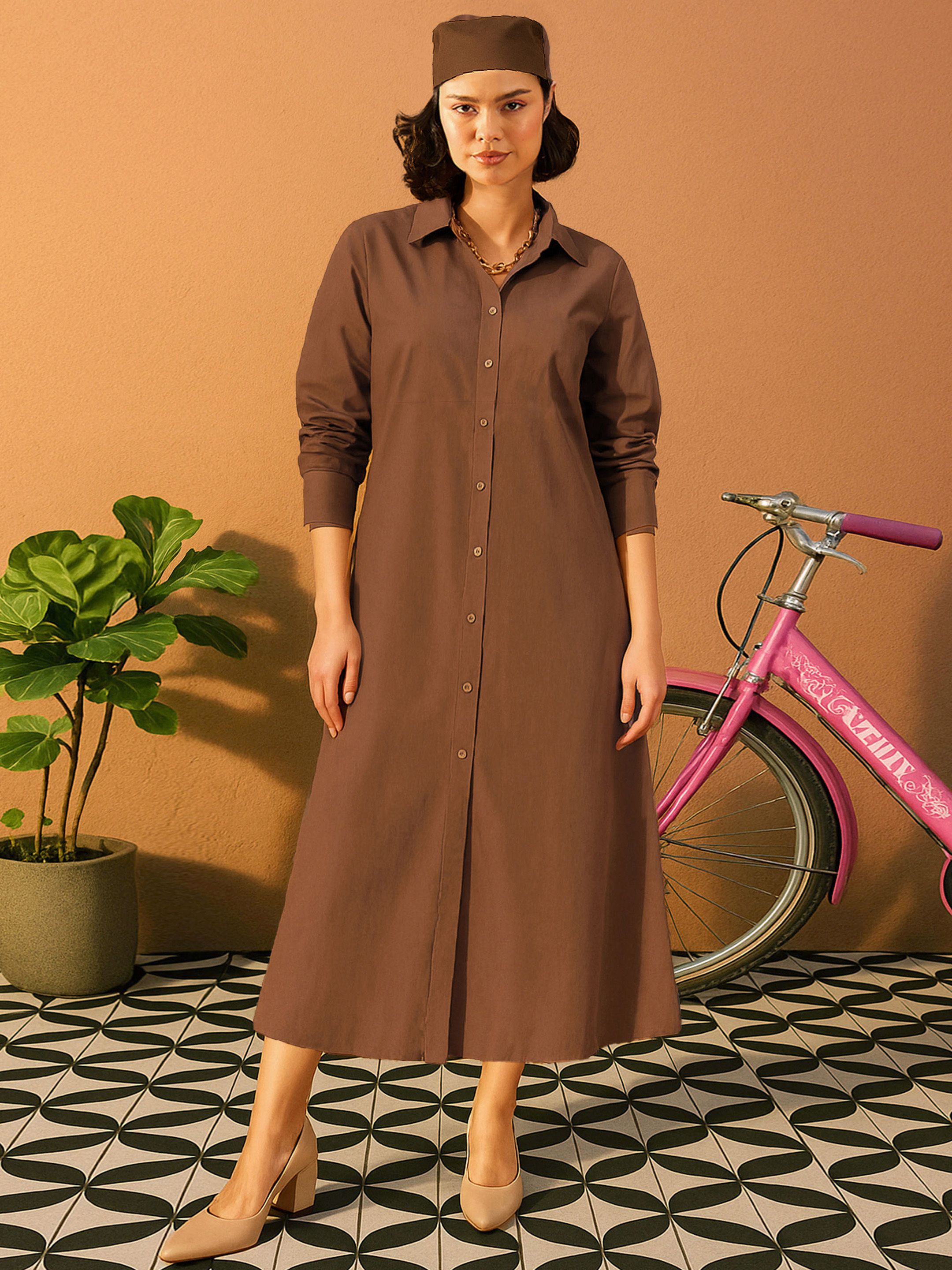 pink paprika by sassafras Women Maxi Brown Full Length Dress-picture-11