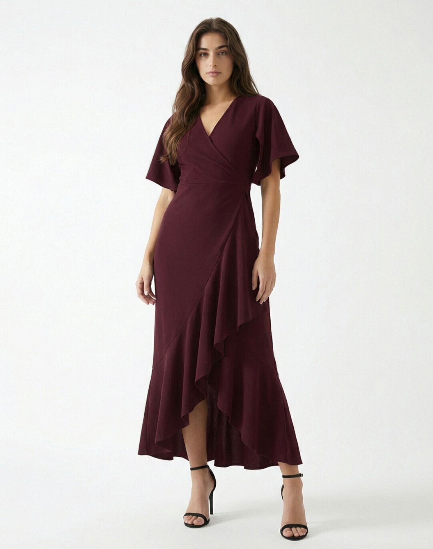 Women Fit and Flare Purple Ankle Length Dress-image-11