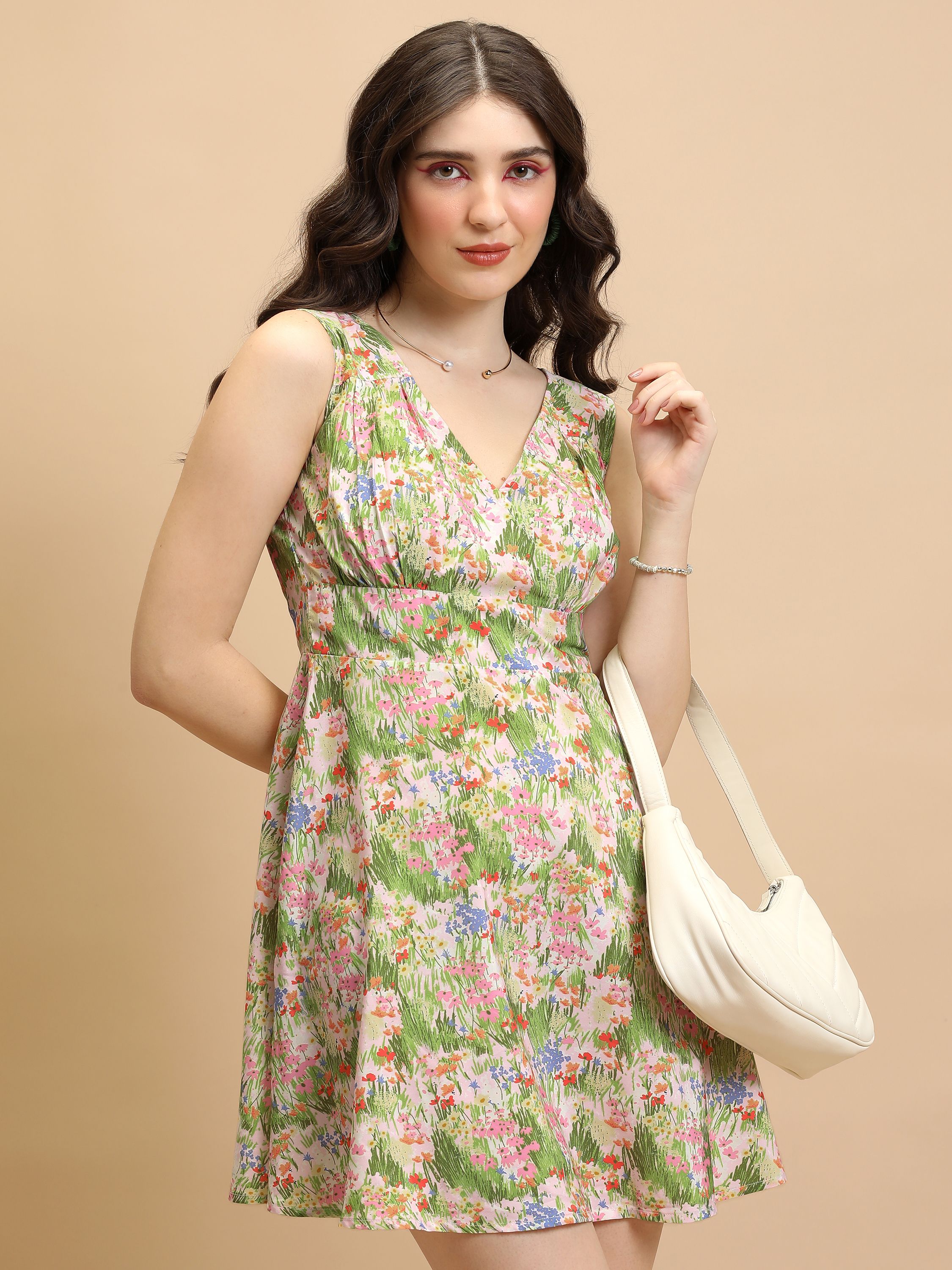 tokyo talkies Women Fit and Flare Multicolor Above Knee/Mid Thigh Length Dress-picture-39