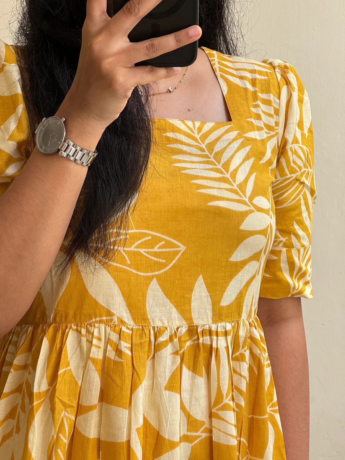 Printed Viscose Rayon Stitched Flared/A-line Gown