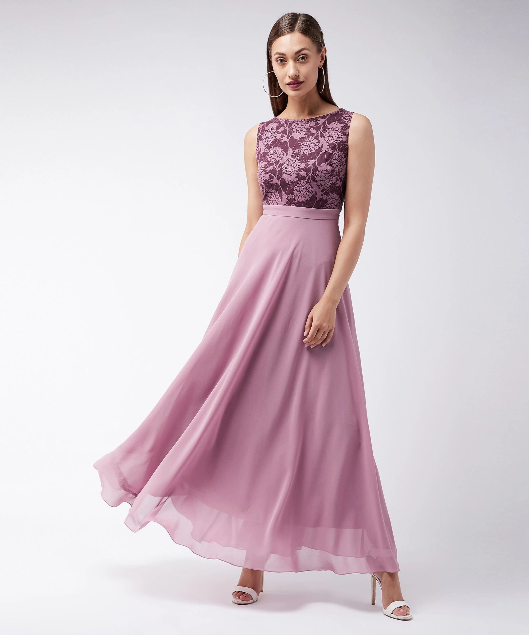 miss chase Women Gown Purple Maxi/Full Length Dress-picture-11