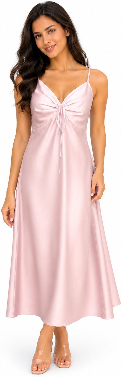 Women A-line Pink Ankle Length Dress-image-26