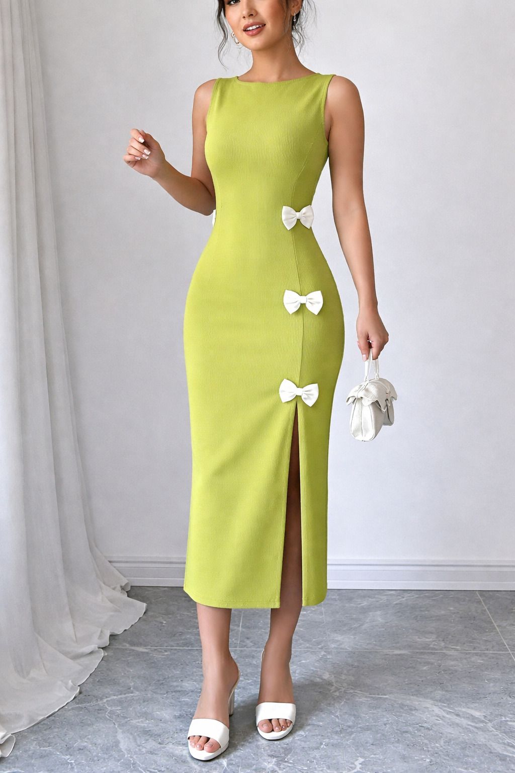 Women Sheath Green Maxi/Full Length Dress-image-46