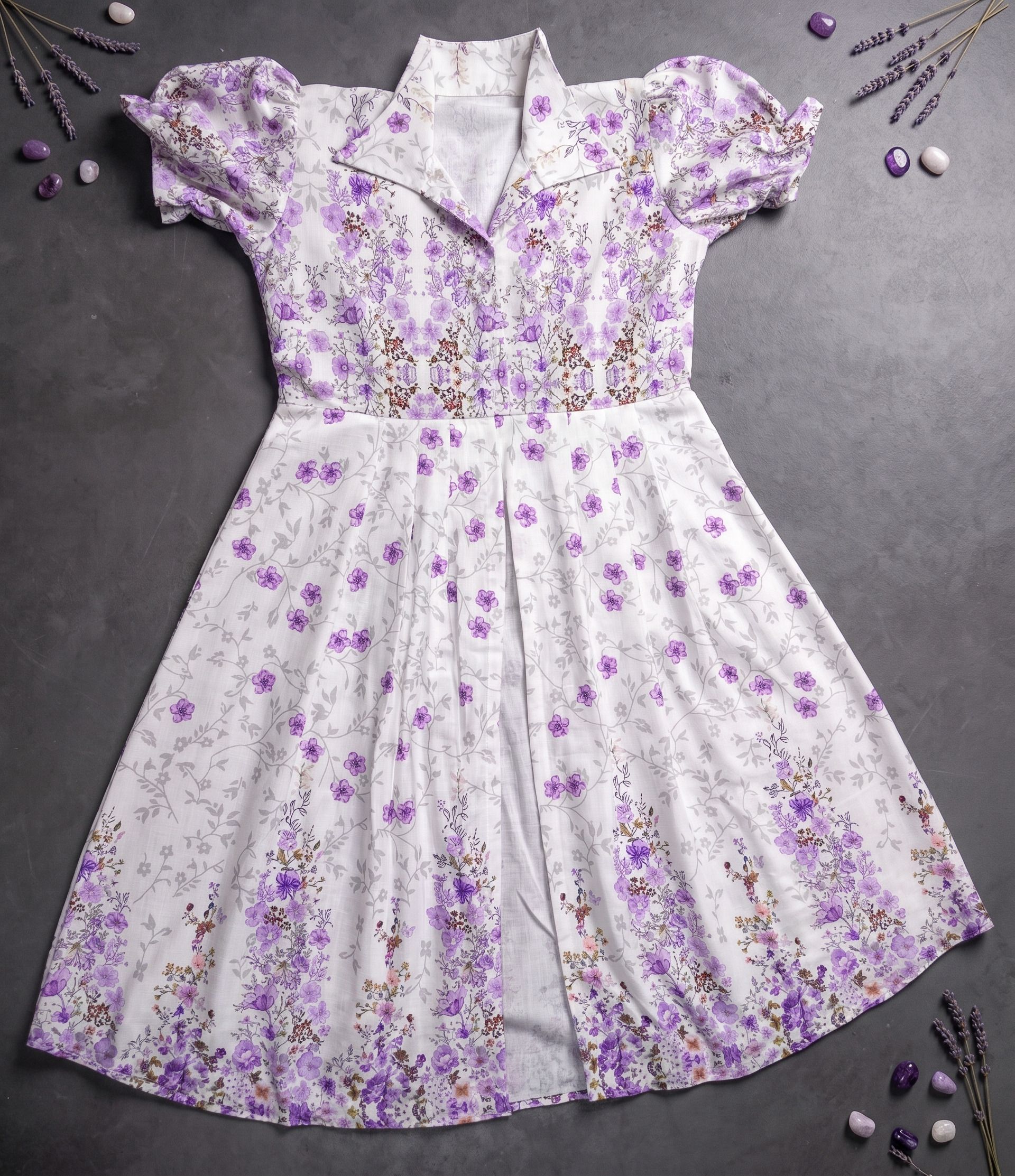 Women Shirt Purple Knee Length Dress-image-38