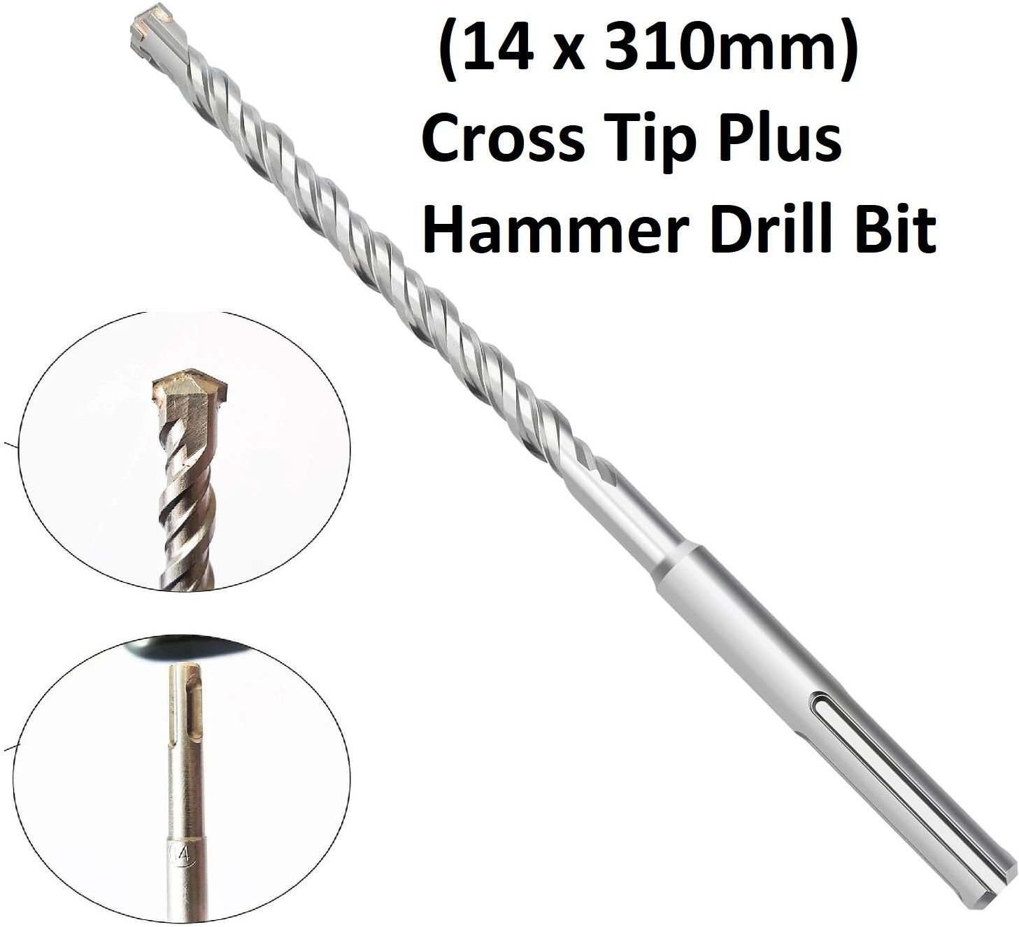 (14 x 310mm) Cross Tip Plus Hammer Drill Bit Cross Tip Plus Hammer Drill Bit-image-3