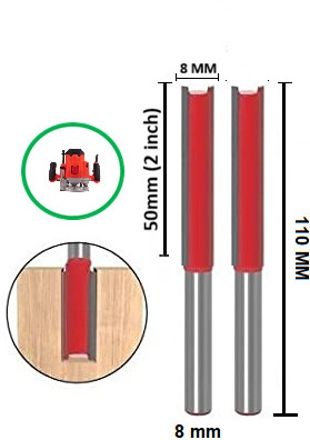 tequila [ Extra Long Straight Router Bit (Shank=8mm) ,Cutting Dia 8 MM, Length 50 MM Rotary Bit Set-picture-34