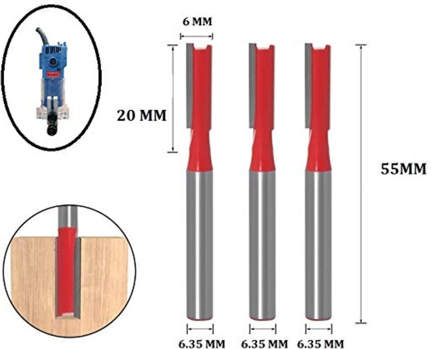 tequila [ ( Shank=6.35) TS-10 Straight Trimmer Bit Set ,Cut Dia.6 mm x 20 mm Rotary Bit Set-picture-47