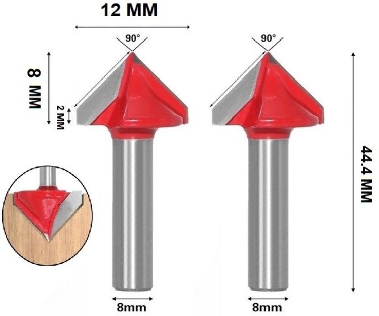 tequila [ Center (Carving) Router Bit Set 9944 (Shank=8mm) , Cutting Area 12x 8 Mm Rotary Bit Set-picture-9