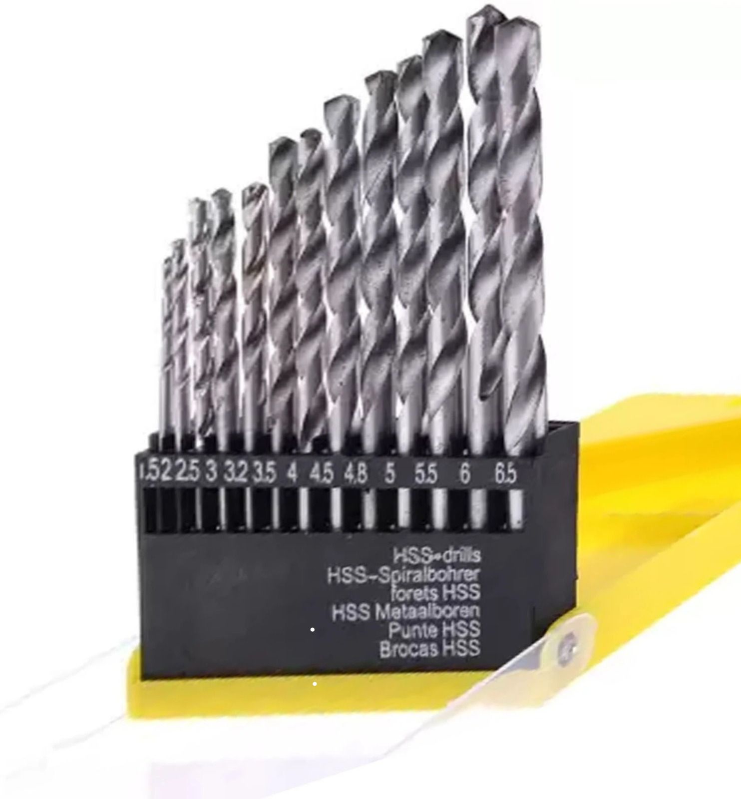 amozkart 13 Pcs HSS Drill Bit Set 1.5mm–6.5mm for Wood Metal Plastic & Wall Drilling Kit 13 Pcs HSS Drill Bit Set 1.5mm–6.5mm for Wood Metal Plastic & Wall Drilling Kit-picture-20