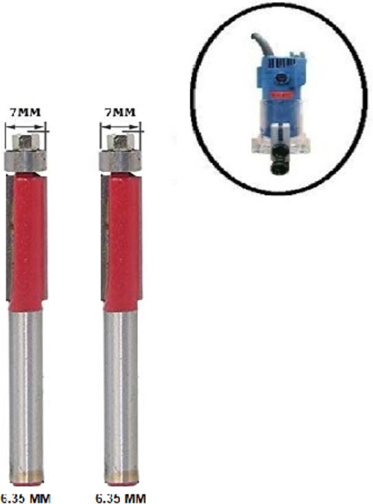 [ ( Shank=6.35) TS-4 Flush Trim Trimmer Bit Set Dia.8 mm, Length 20mm Rotary Bit Set-image-48