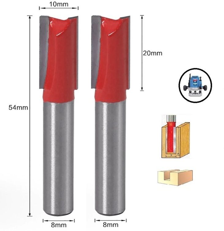 tequila [ (Shank=8mm) Straight Router Bit Set 9504 Cut Size 10 MM, Length 20 MM Rotary Bit Set-picture-12
