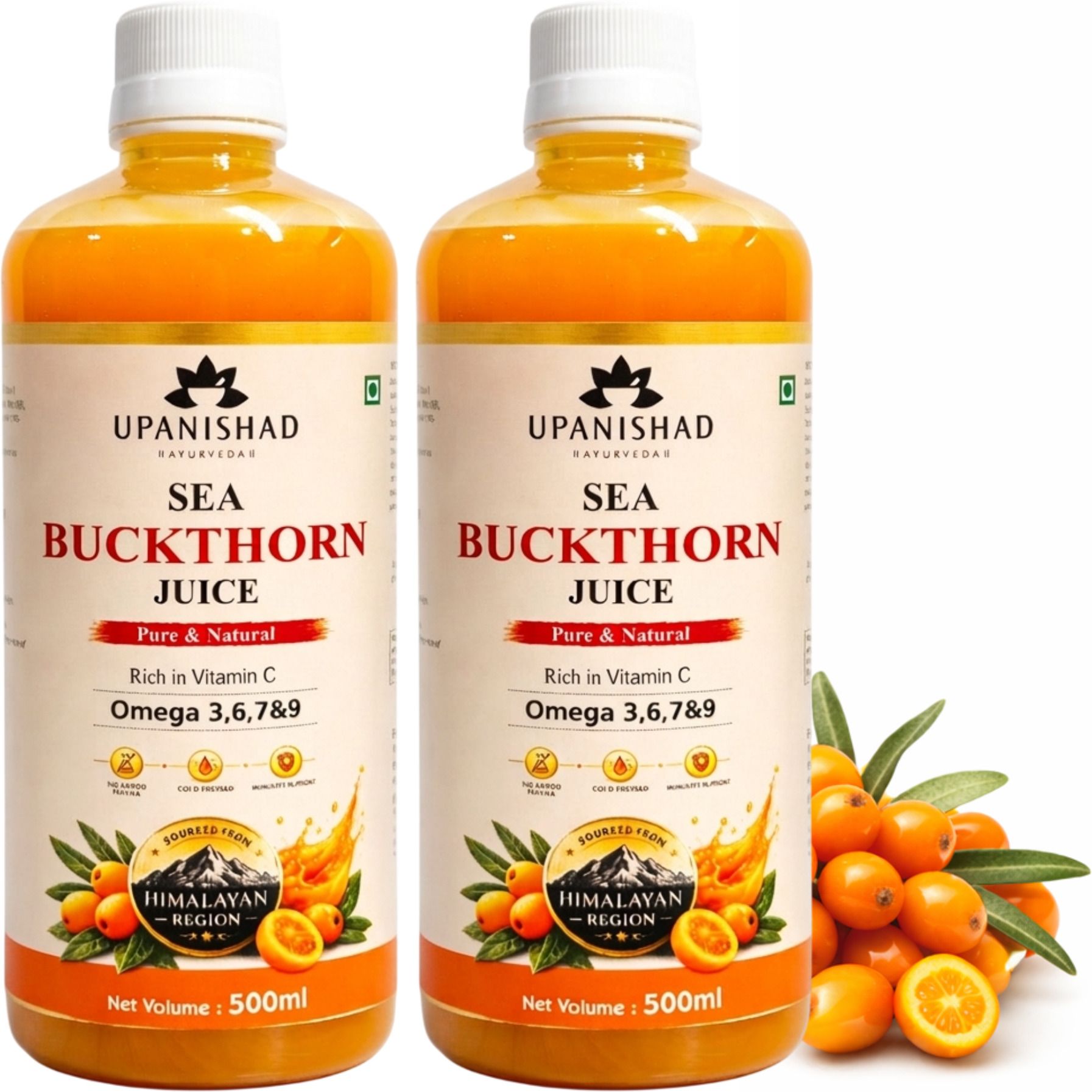 upanishad ayurveda Sea Buckthorn Berry Juice Antioxidant Omega 7 8 9 I For Men & Women-picture-32
