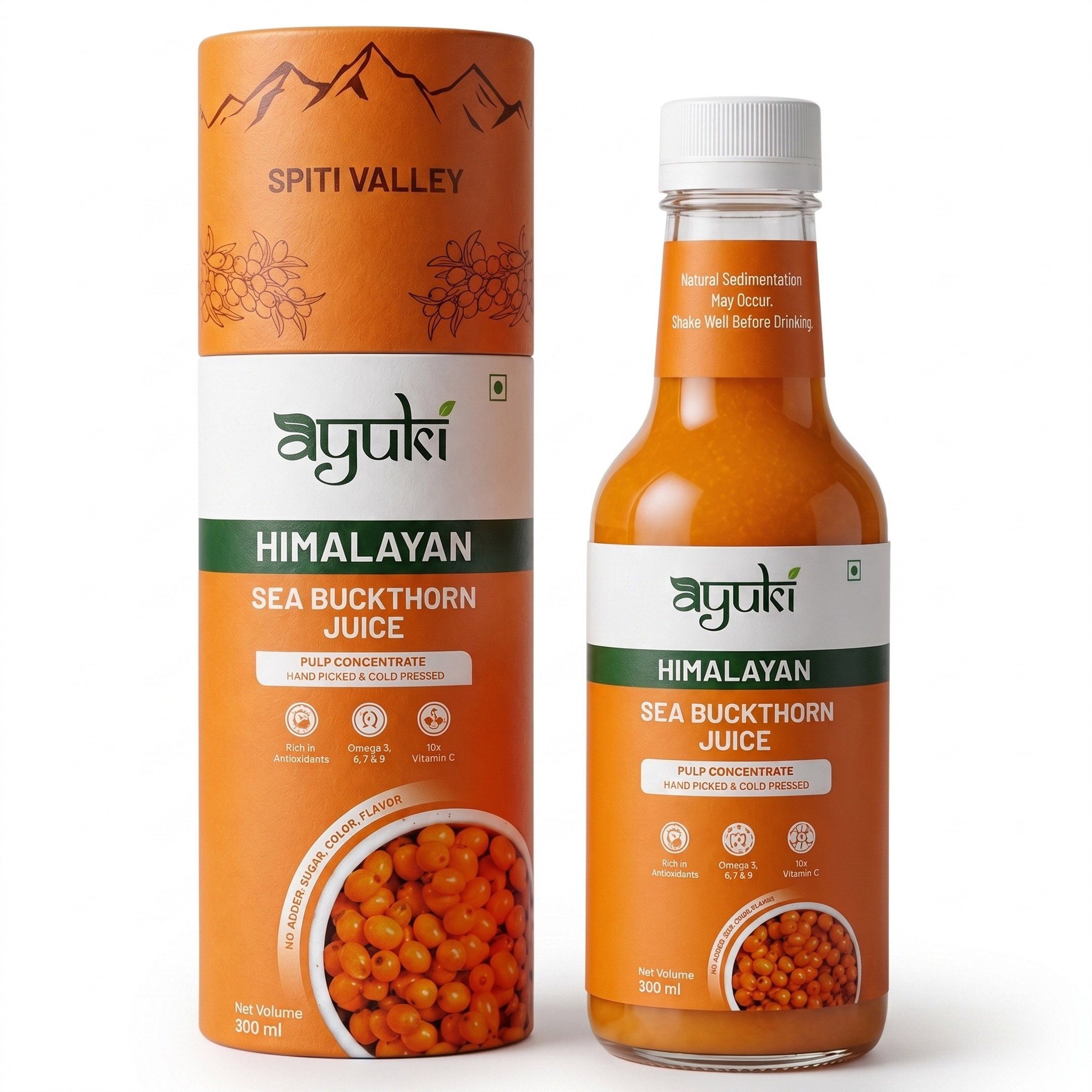 ayuki sea buckthorn juice original himalaya | Omega 3, 6, 7 & 9, 10xVITAMIN C-picture-13