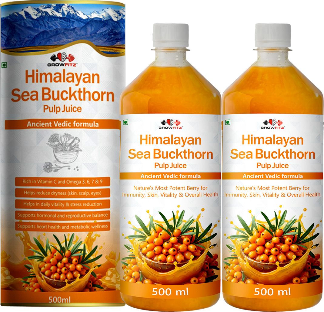 growfitz Himalayan Sea Buckthorn Juice Pulp | Pure & Organic Seabuckthorn Berry Pulp |-picture-13