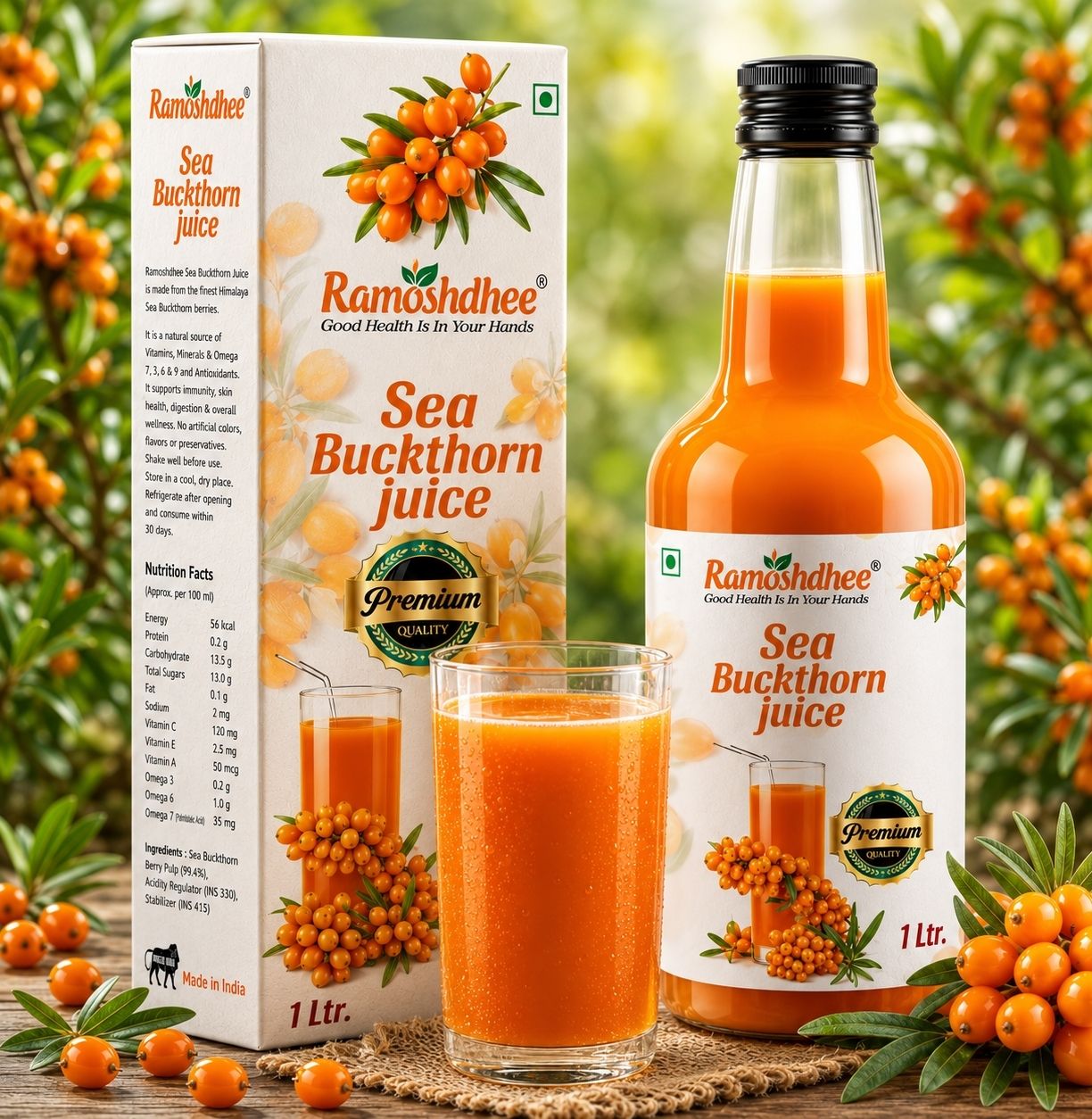 ramoshdhee Sea Buckthorn Juice Super Antioxidants Immunity Booster Health Supplement-picture-34