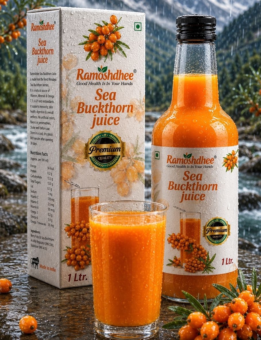 ramoshdhee Sea Buckthorn Juice Vitamin Immunity Booster Health Supplement Juice 1Ltr-picture-24