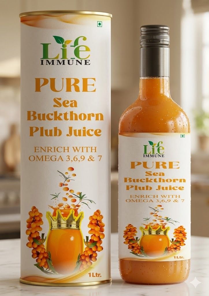 life immune Sea Buckthorn Pulp 1Ltr Juice | Rare Omega 3, 6, 7, 9 & Rich Vitamin C-picture-21