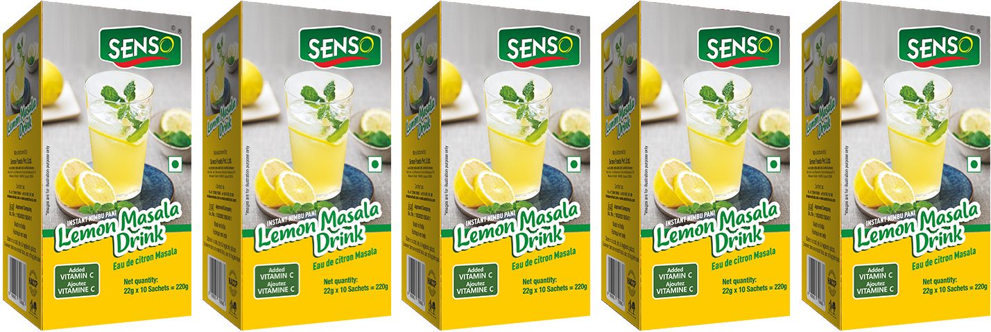 LEMON MASALA DRINK Sachets Instant Drink Mix (10 sachets X 22gms) Sports Drink-image-21