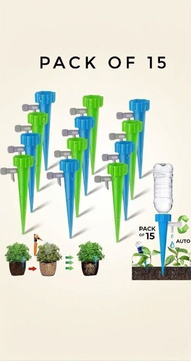 15 Pcs Automatic Plant Watering Spikes for Bottle Drip Irrigation Drip Irrigation Kit-image-41