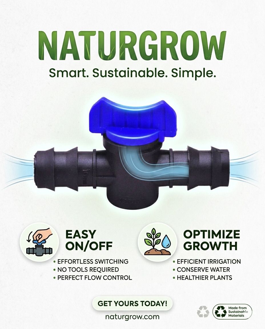 20mm Tap Cock Drip Pipe Connector (25 Pcs) lateral irrigation kits garden home Drip Irrigation Kit-image-9