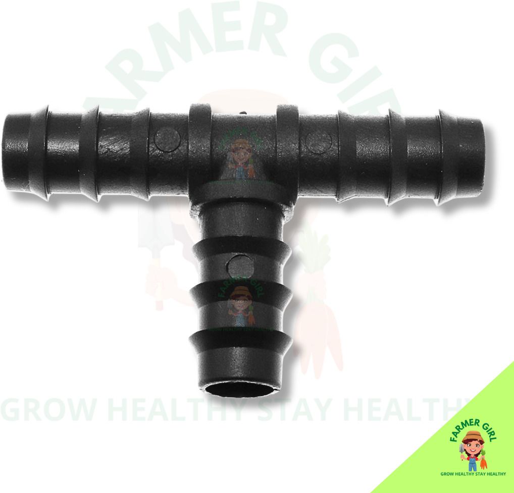 16mm Tee connectors (PACK of 25) lateral pipe plant watering accessories Drip Irrigation Kit-image-47