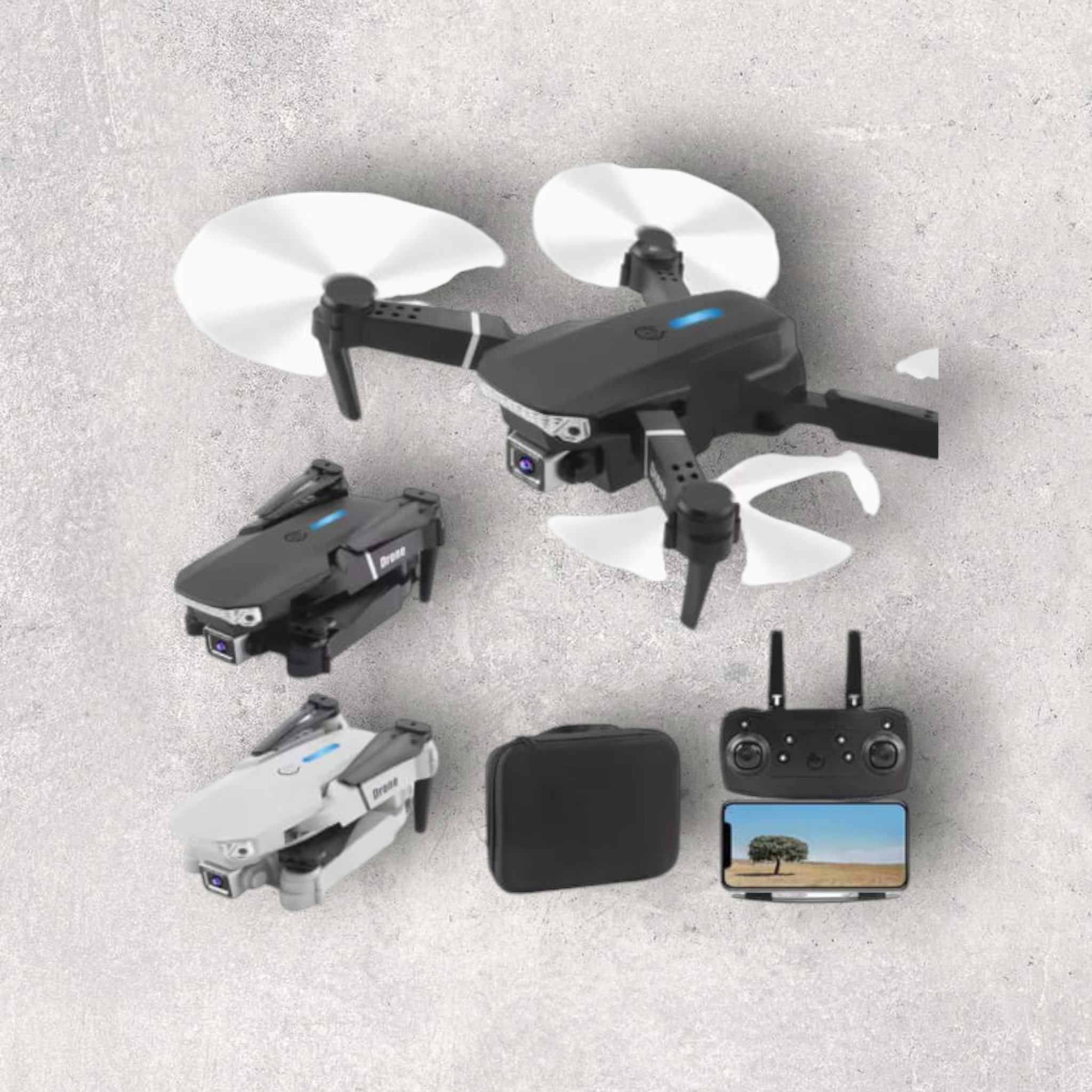 swa mi E99 Drone WiFi Camera Drone Remote Control 360 Flip Stunt Drone 2 Batteries_3 Drone image 1