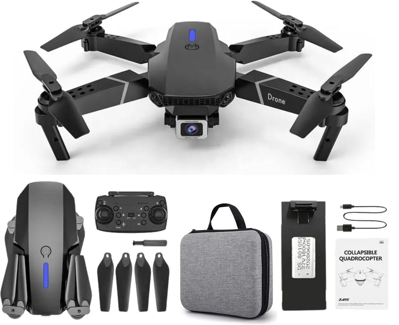 wallinstik 4K-RC Dual Camera Drone GPS Trajectory Flight Long Battery Life-WIFI-E88PRO Drone-picture-32
