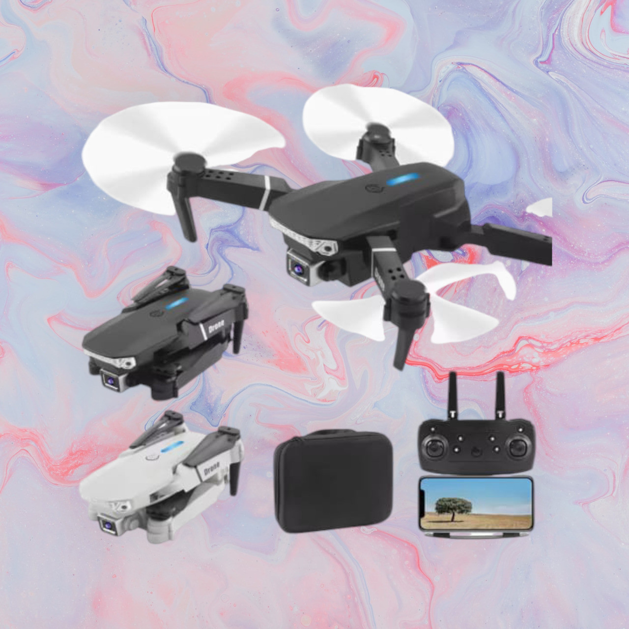 swa mi E99 Drone WiFi Camera Drone Remote Control 360 Flip Stunt Drone 2 Batteries_22 Drone image 1