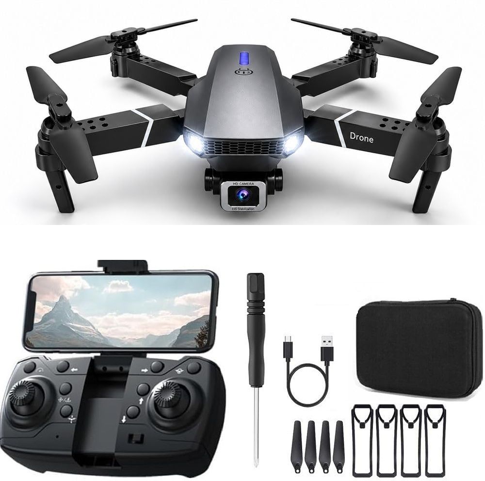 florastick 4k dual camera mini drone E88 Pro Foldable WiFi Quadcopter GPS Trajectory Drone-picture-26