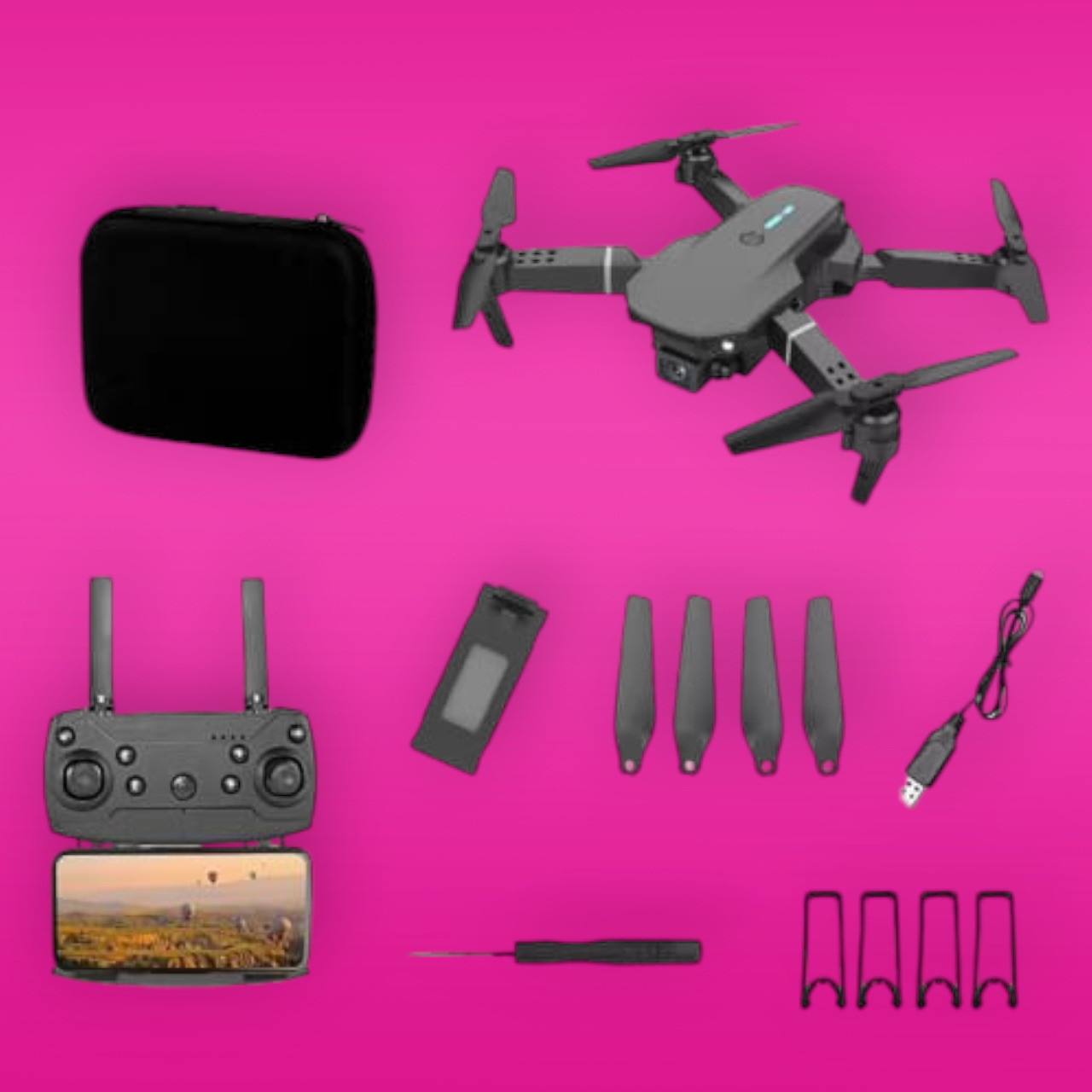 swa mi E8 WiFi Camera Remote Control 360 Flip Stunt Drone 2 Batteries_29 Drone image 1