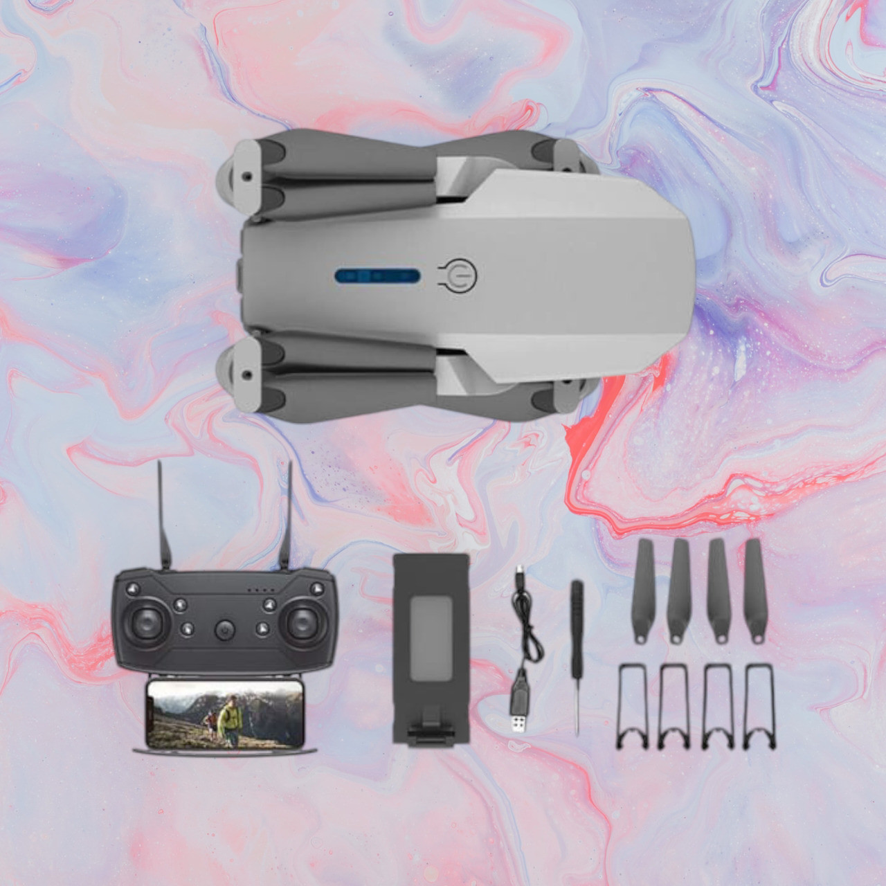swa mi E88 4K Video Laser Obstacle Avoidance dronGlobal Range Drones With HD Camera_22 Drone image 1