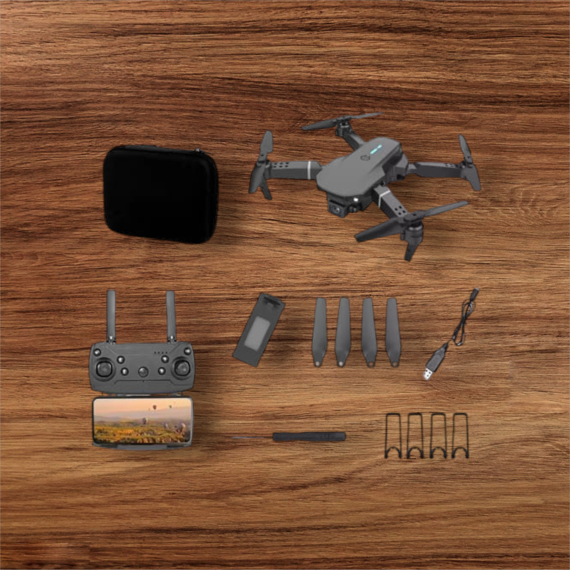 swa mi E8 WiFi Camera Remote Control 360 Flip Stunt Drone 2 Batteries_9 Drone image 1