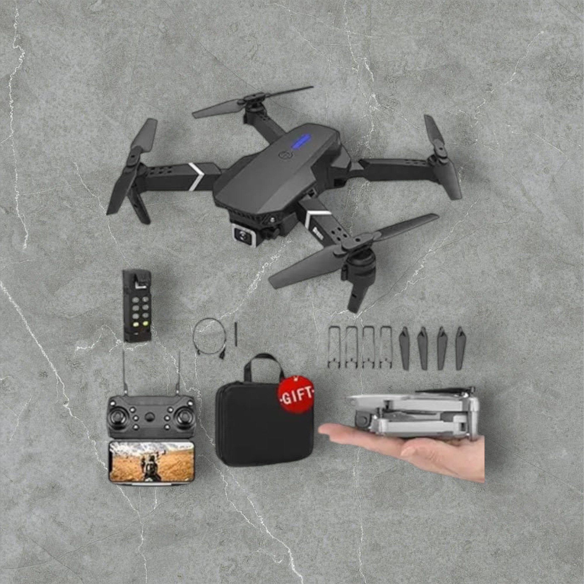 swa mi Camera dron1080P with Wide Angle Camera Long Flight time Auto Hover Foldable_10 Drone image 1