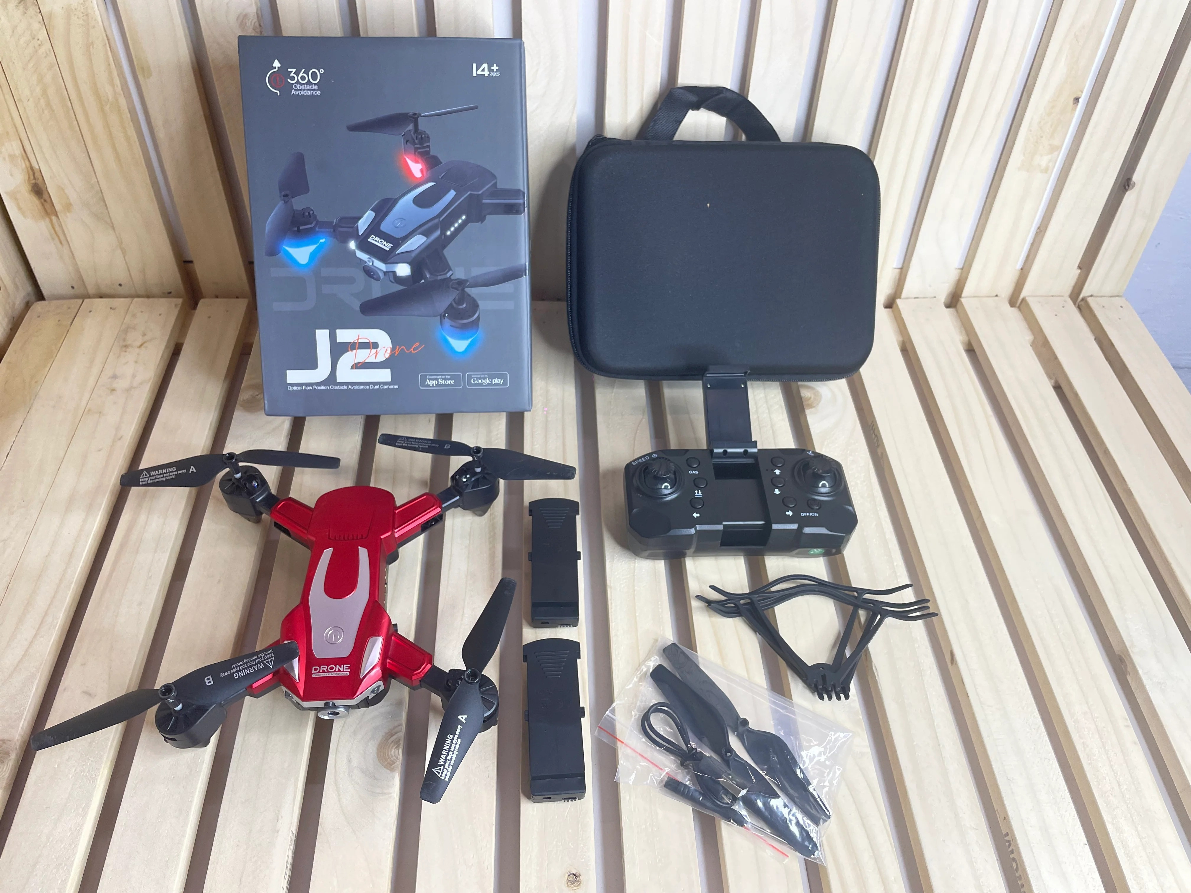 fitpro Drone with Remote Control, Camera, 360° Rotation J2 Dual Cameras, Dual Batteries Drone image 1