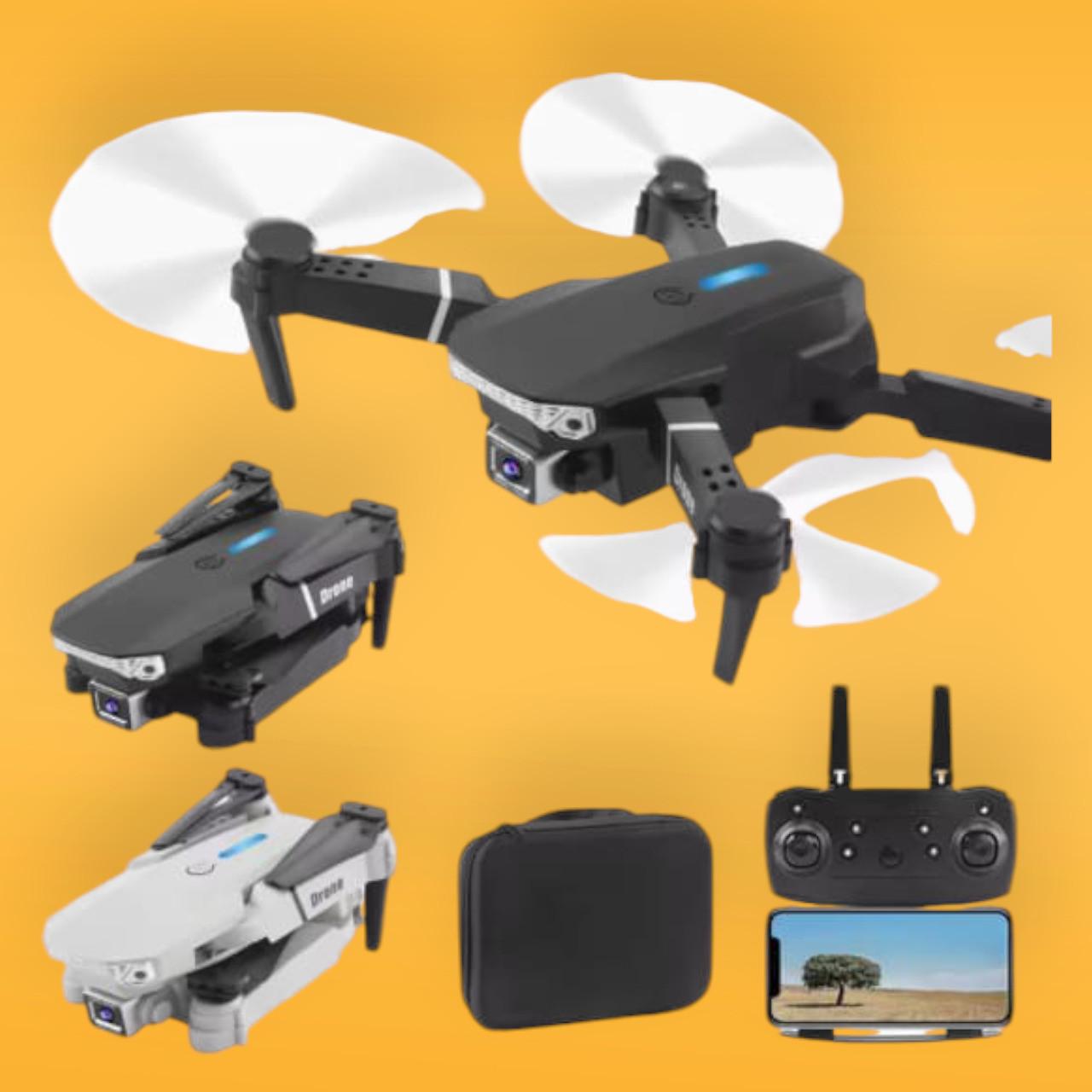 swa mi E99 Drone WiFi Camera Drone Remote Control 360 Flip Stunt Drone 2 Batteries_30 Drone image 1